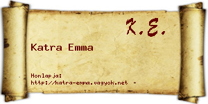 Katra Emma névjegykártya