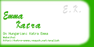 emma katra business card